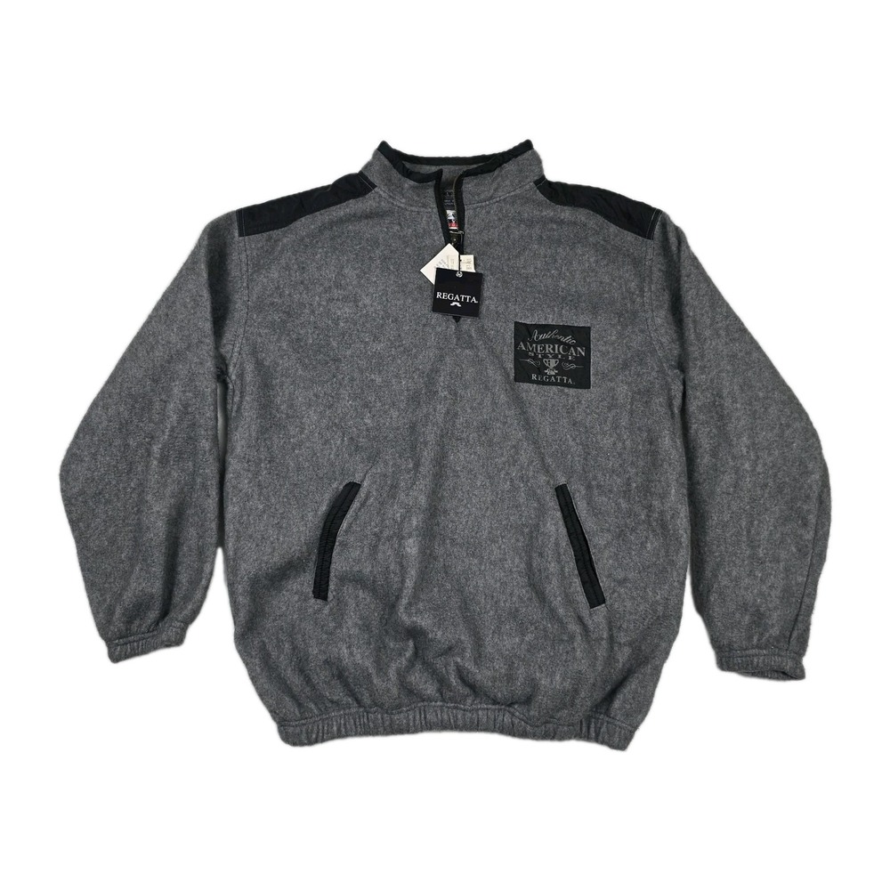 Regatta Sport Mens Gray Quarter Zip Fleece Pullover Sweater Size M NWT